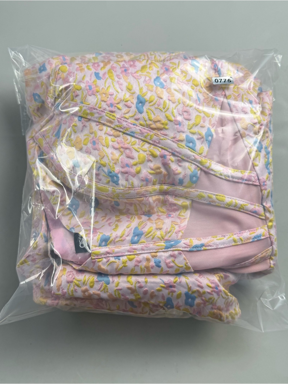 ASOS Luxe Puff Sleeve Floral Jacquard Mini Dress Pink 8 Coquette Cottagecore ASO - Picture 13 of 13